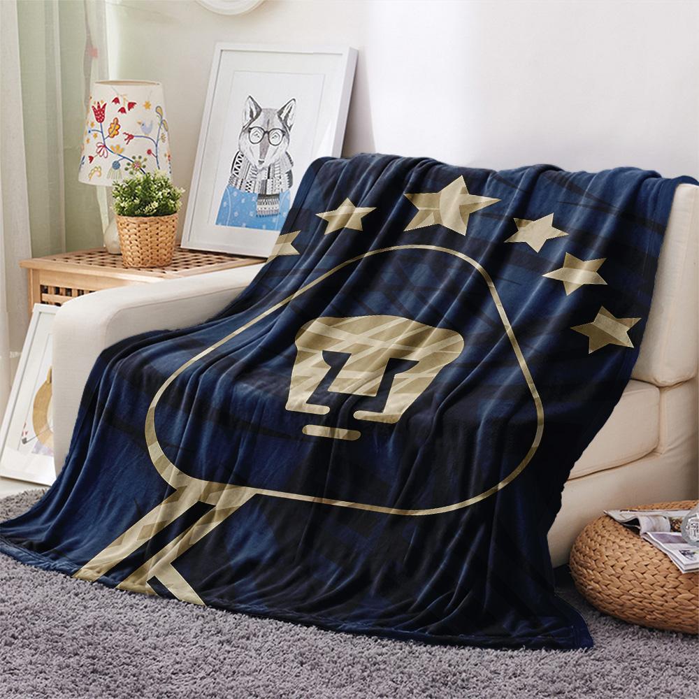 Pumas UNAM Print Flannel Blanket, High quality Comfortable for All Seasons, Home Decor, Warmth and Comfort, Perfect for Christmas Gifts