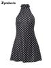 Damen Sommer Neues Mode High-End Stil Bedrucktes Sexy Tiefes Rückenteil Schmal Geschnittenes Kleid