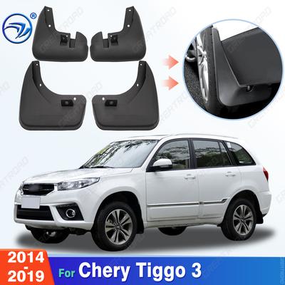 4Pcs Durable ABS Mud Flaps For Chery Tiggo 3 2014~ 2015 2016 2017 2018 Splash Guards Mudguards Fender Car Accessories