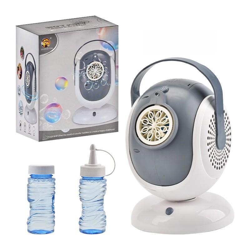 Electric Bubble Blower With Light Show And Rotating Function For Kids And Parent Child Activities