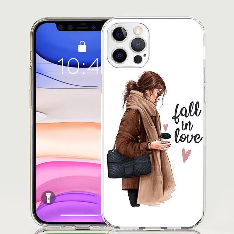 Girl Boss Female Coffee Case Phone Cover for Apple iphone 17 Air 16 15 14 13 Mini 12 11 Pro Max 16E 7 Plus 8 + SE 2020 Trend Fun