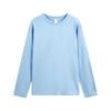 Live Broadcast 230g Heavyweight Pure Cotton Solid Color Long Sleeve T-Shirt with Printed Logo