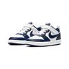 Nike Court Borough 2 White Blue Low top Skateboard Shoes Children Aged 3 7 Years Old BQ5451-107