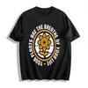 Vintage Sunflower Print Casual Short Sleeve T-Shirt Unisex Breathable Top Pure Cotton T-shirt