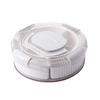 Sealed Rotating Serving Tray Compartmentalized Transparent Lid Snack Storage Box Durable With 5 Compartments Rotating Fruit Tray