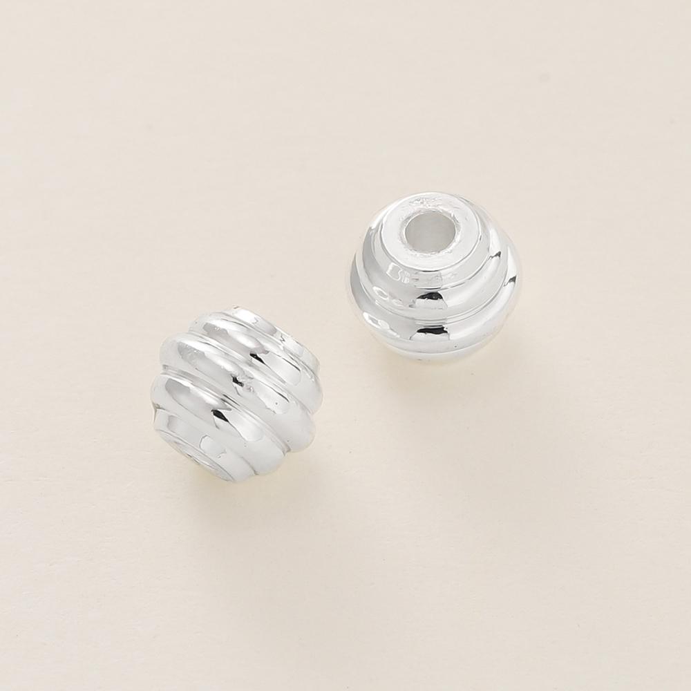 10 Stück/Los 4*5mm 14/18K Goldfarben Beschichtete Gestreifte Perlen Für Handgemachten DIY Armband Halskette Schmuckherstellung Zubehör