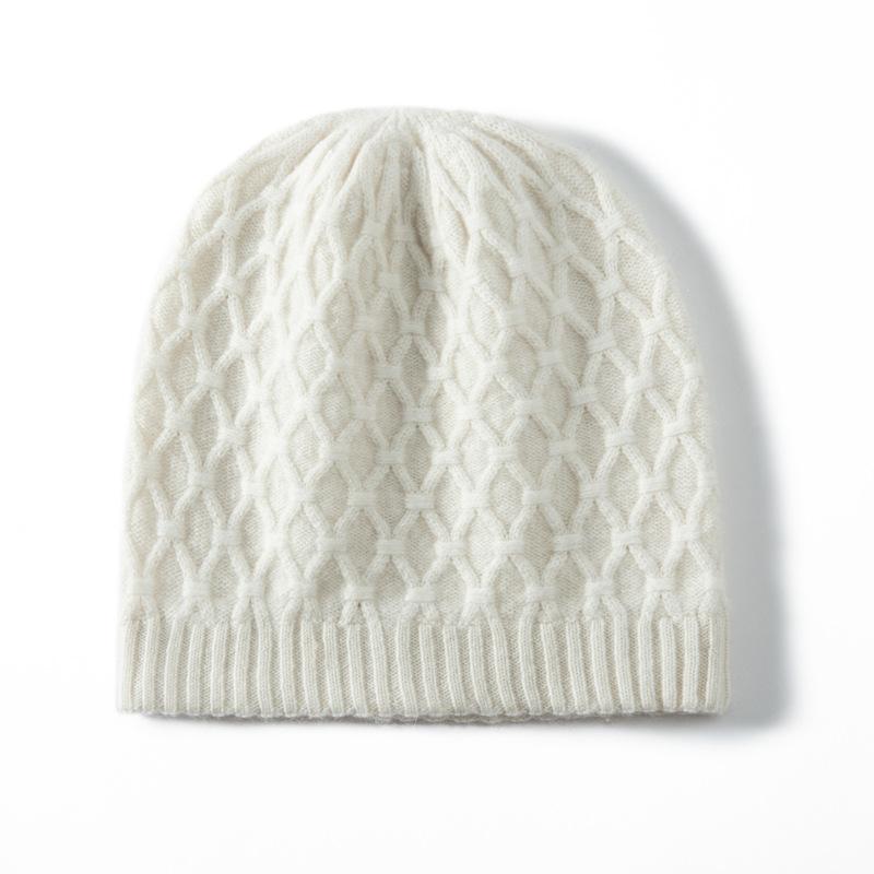 Autumn and winter new thickened cashmere hat versatile hat solid color warm wool hat European and American men's and women's knitted hat warm