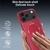 Protective Case - BOOLING - for iPhone 17 Pro - Silicone with Magnetic Circle and Stand - Red