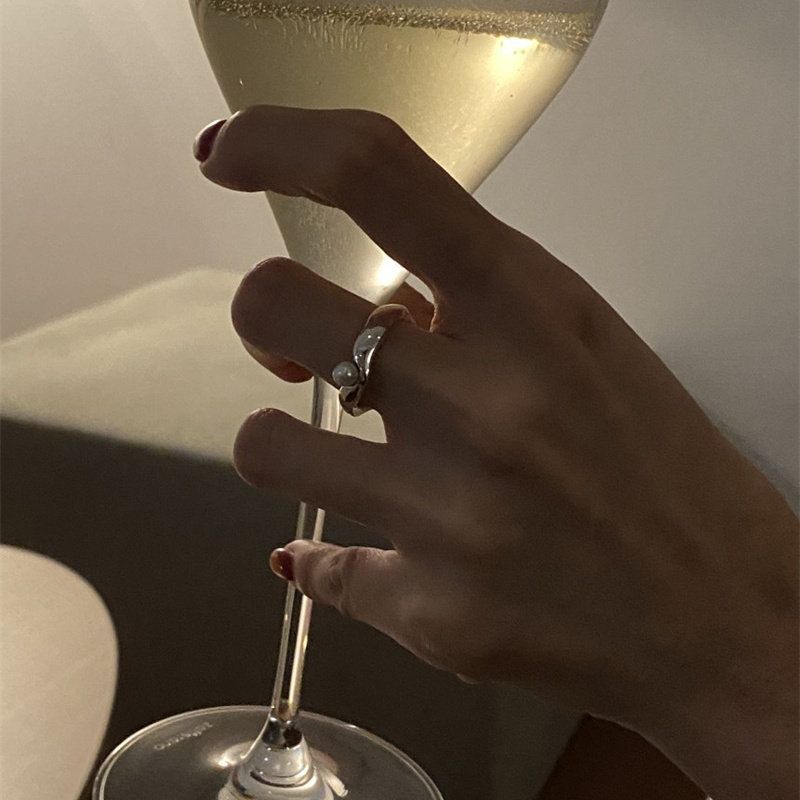 

Such as Butterfly in the Wild South Korea Special-Interest Design Ins Style a Pearl Shape Matching European and American Fashion Ring Rings A Pearl Ring [Silver No. 7]