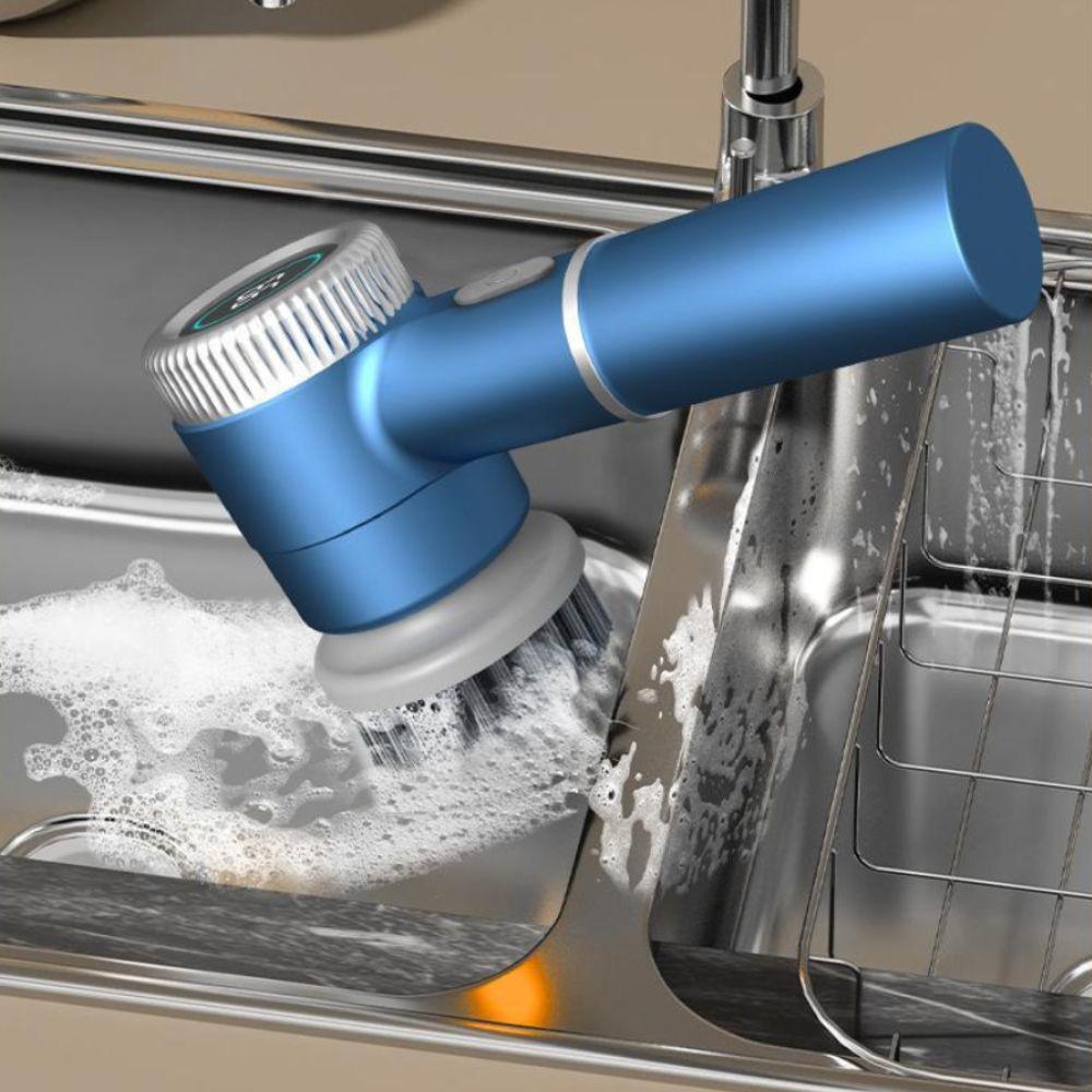 Multiple Accessories Electric Cleaning Brush Easy Operate Handheld Scrubber Kitchen Cleaning