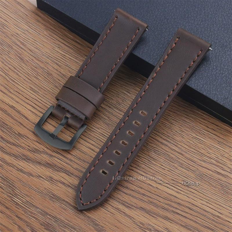Quick Release Vintage Retro Genuine Leather Watch Band 18mm 20mm 22mm 24mm Soft Watch Bracelet Men Women Watch Strap Sport Belt
