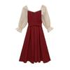 Women's French A-Line Summer Dress with Short Sleeves - Southeast Asian Sister Style, Gentle Waist, Medium Length