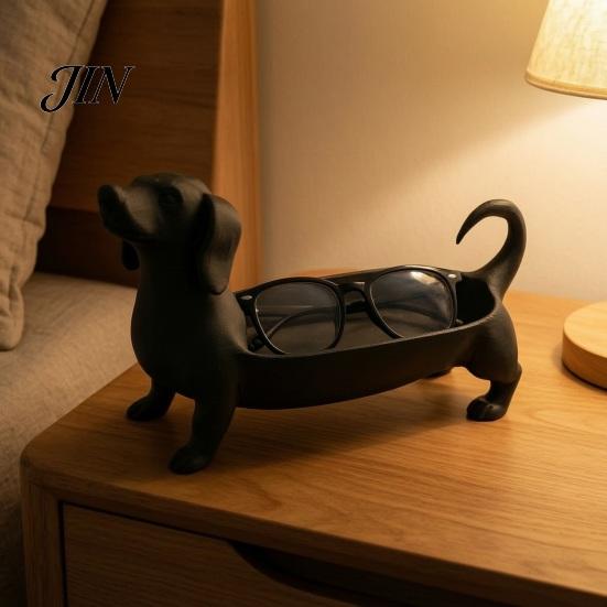 Kleiner Schmuckaufbewahrungsbehälter 3D-gedruckte Dackel-Schale für Schlüssel, Ohrringe, Kreativer Schreibtisch, Moderne Eingangsbereich-Dekoration, Organizer, Tischhunde-Dekoration