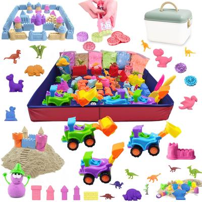 Jecimco Sand Toys for Kids, Indoor Play, Sand and Clay Set, Birthday Gift for Boys and Girls, DIY Clay Play, Educational Toy, Indoor Sandbox