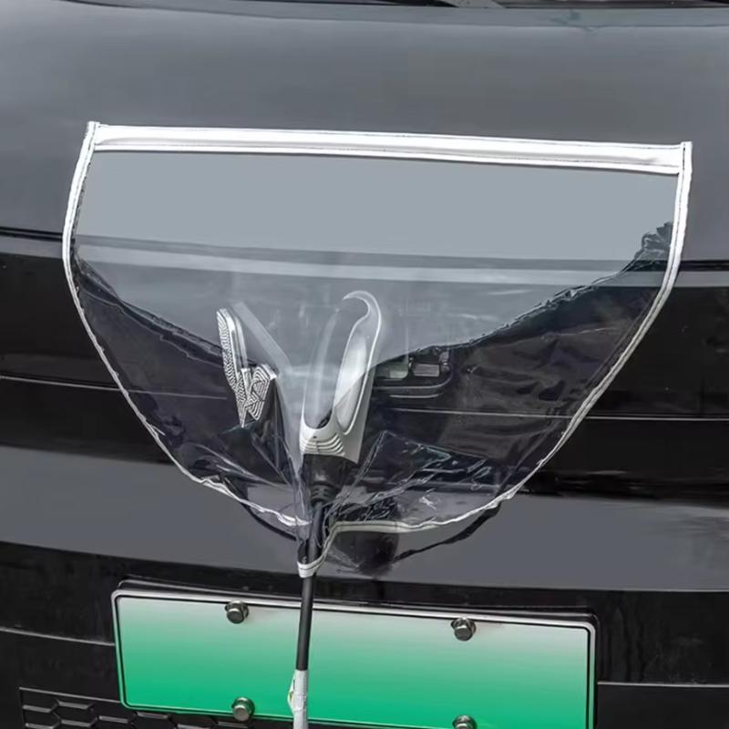 Ev Charger Port Rainproof Protector Cover, Magnetic Electric Car Charger Plug Cover, Outdoor Waterproof Durable, Transparent