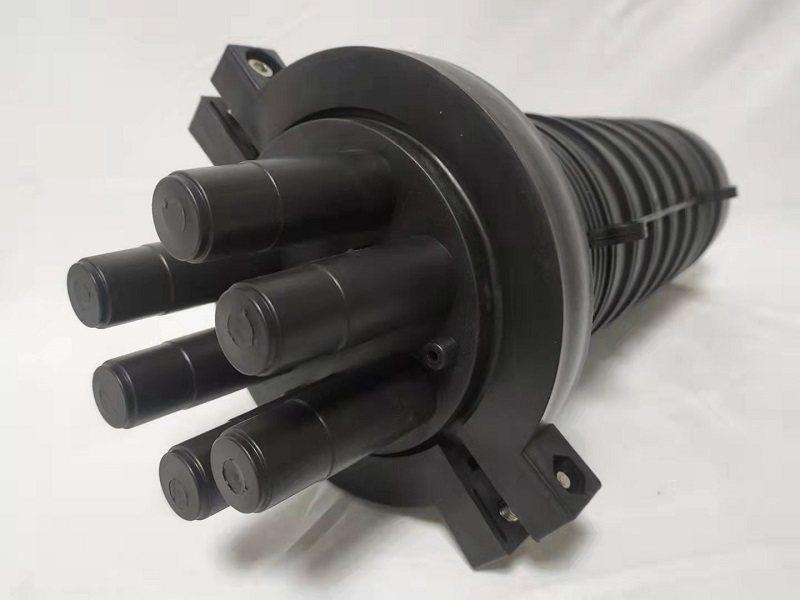 

Cap-Type Fiber Optic Splice Closure for 1-In-6/5-Out, Supports 24-144 Cores