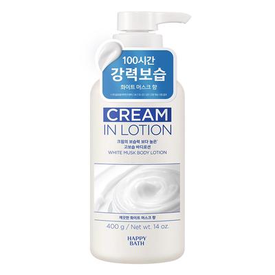 Cream-in High Moisturizing Body Lotion White Musk Fragrance, 400g, 1 Unit