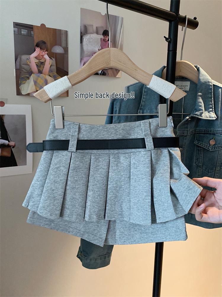 2025 Versatile A-line Pleated Skirt: Spicy Slimming Design for Petite Women, Anti-exposure Short Skirt Pants