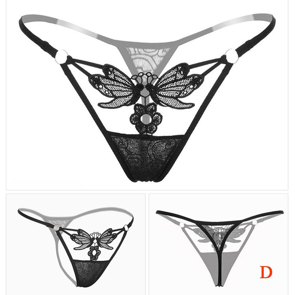 Female Women Sexy Pearl Massage Lace Thong G-stings Panties Lingerie T-back Panties Underwear