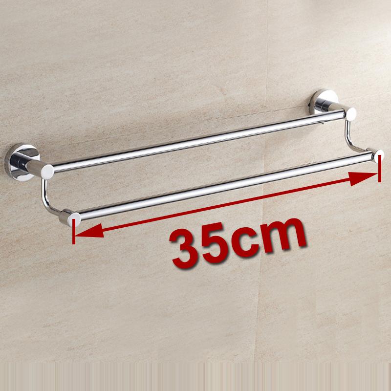 . Toallero doble de acero inoxidable con acabado cromado, 60 cm, YT-10998
