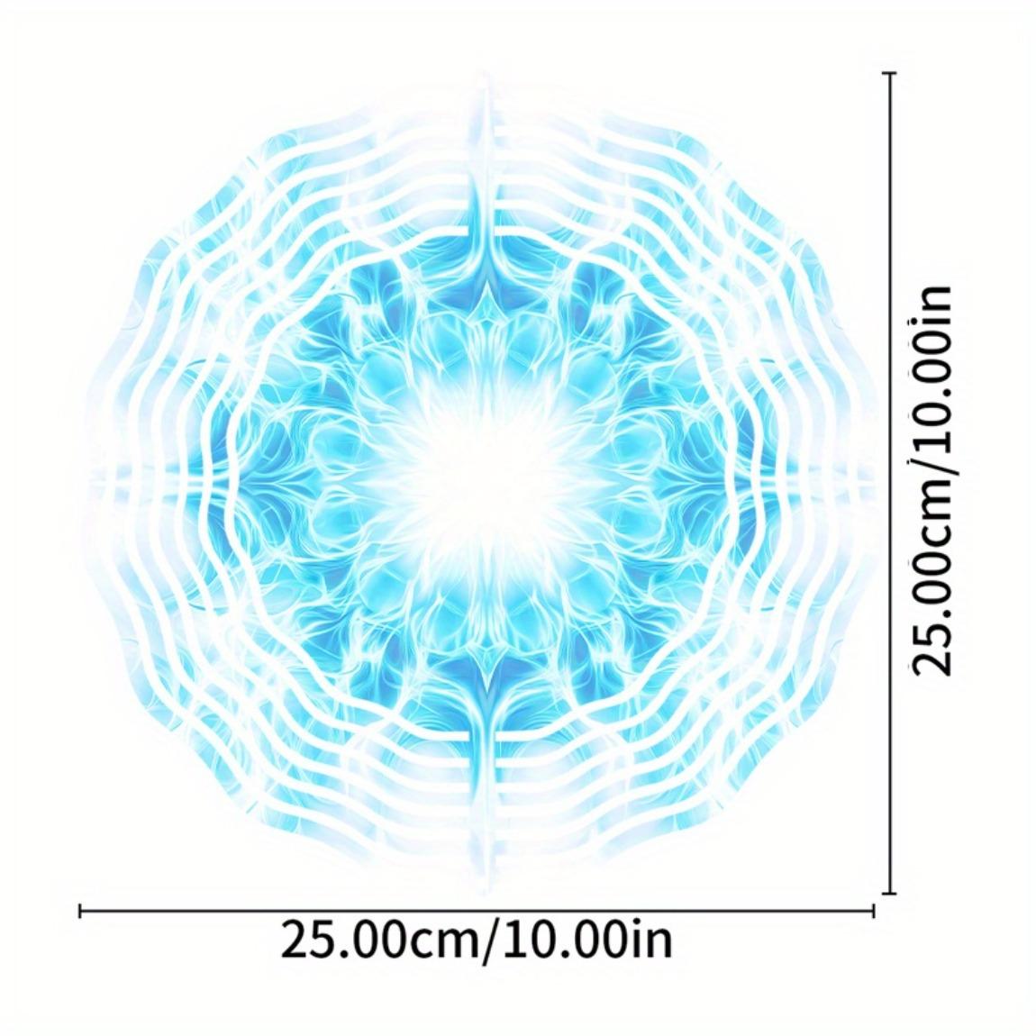 

Сияющая синим мандала колокольчик ветра для уличного и комнатного декора сада Идеальный праздничный подарок на Рождество, Пасху, День благодарения Не требует питания Легко подвешивается 01A