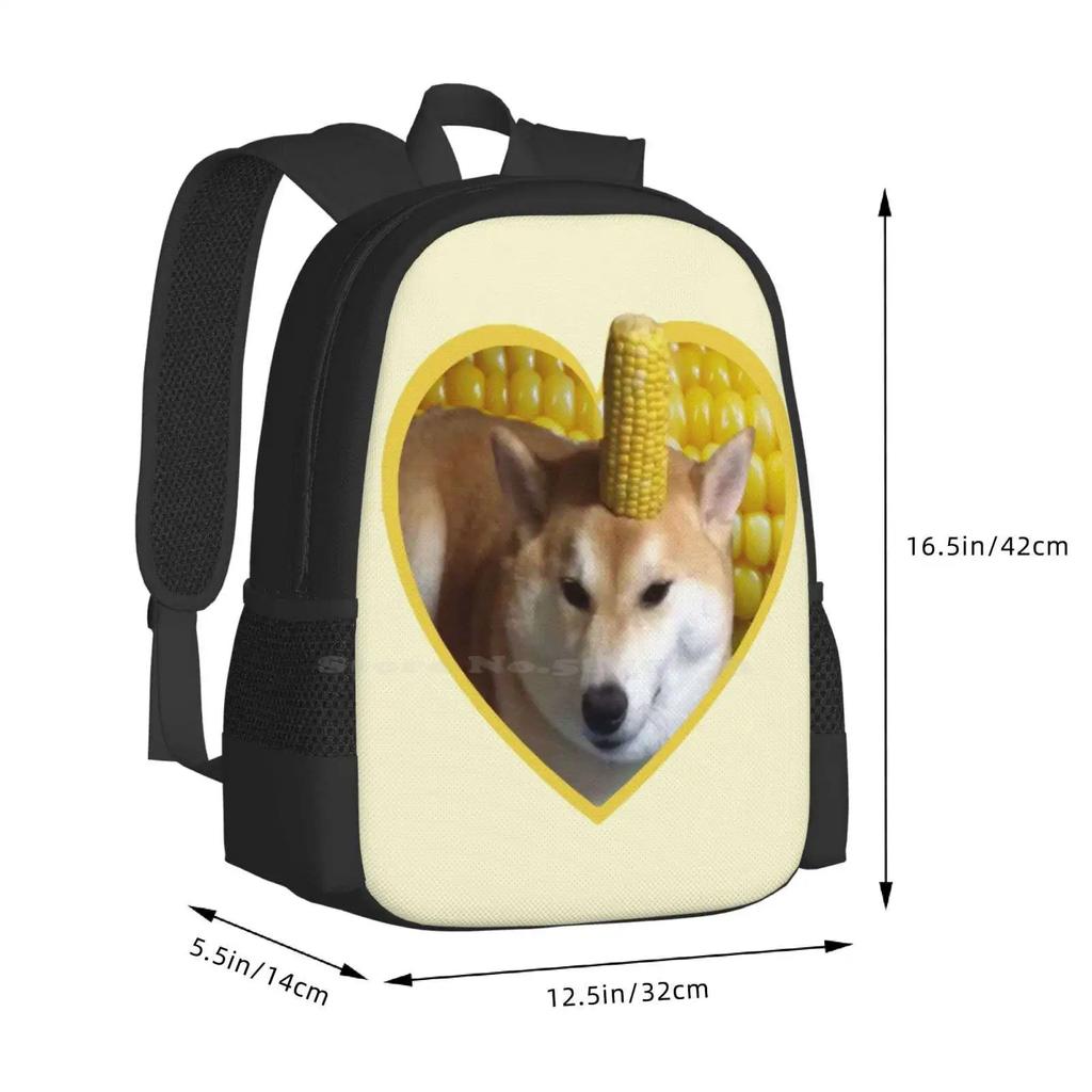 Doggo Stickers : Corndog Pattern Design Bag Student's Backpack Dogs Lobster Corgi Corgis Dog Lover Puppy Memes Reddit Funny