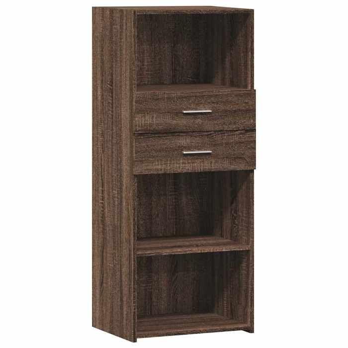 VidaXL Buffet haut chêne marron 50x42,5x124 cm bois d'ingénierie, buffet, placard, armoire latérale, armoire, armoire de 846179