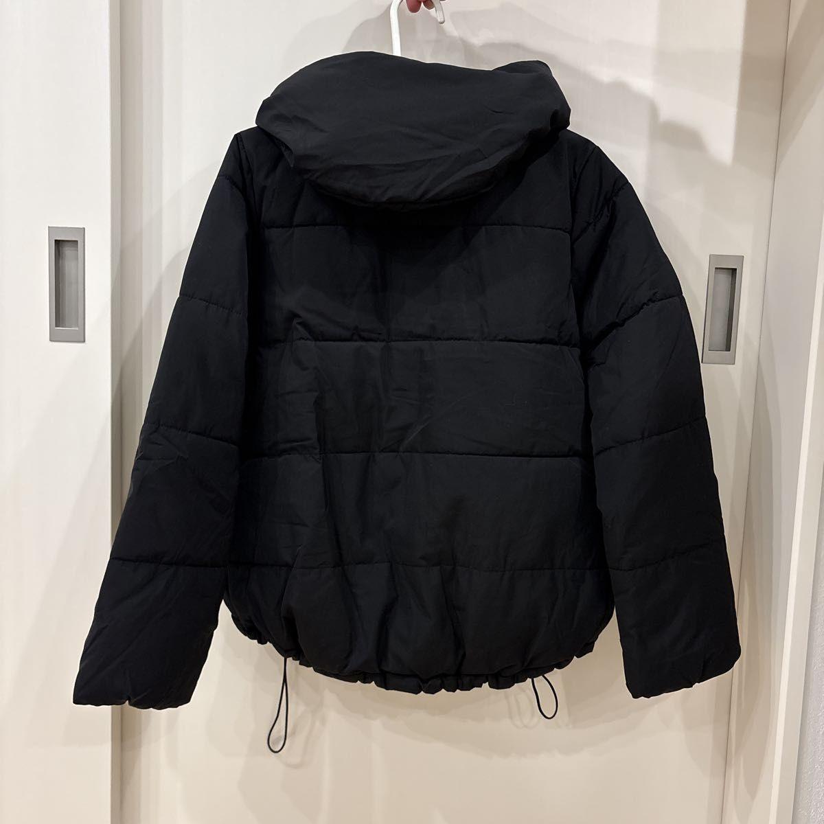 [earth music&ecology] Filled blouson black hoodie