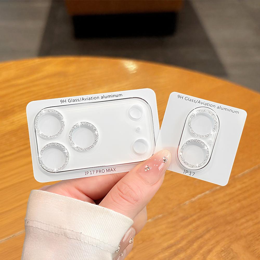 Tempered Glass Camera Protector Film For iPhone 17 ProMax 17Pro 17Air 17 Back Lens Glitter Star Cover Protective Cap Lens Film