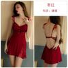Women's Plus Size Silky Lace Deep V Padded Cami Sleep Dress with Robe Lounge Set