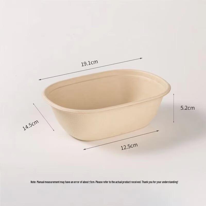 Ka Shi Cong Disposable Pulp Picnic & Bento Bowls 50 pcs