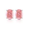 925 Sterling Silver Jewelry Light Luxury High Carbon Diamond Ice Flower Cut Bright Oval Simple and Elegant Stud EarringsGood product