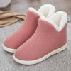 Warm Cotton Shoes Lightweight Indoor Thickened Fleece and Furry Shoes High-top Warmth Non-slip Cotton Slippers Snow Boots
