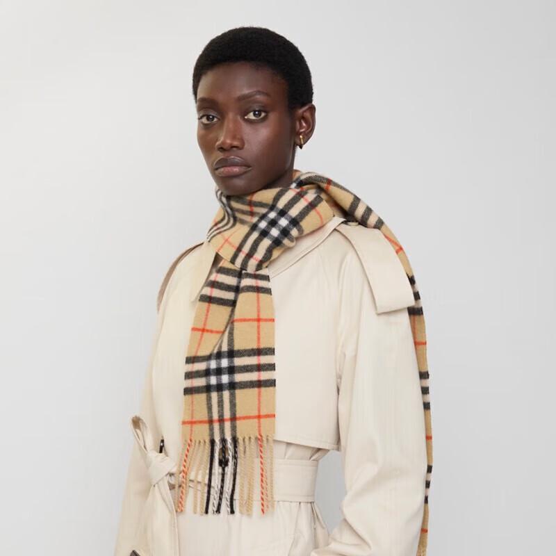 Burberry Narrow Check Cashmere Scarf
