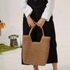 Straw Woven Tote Bag Large Capacity Shoulder Bag Versatile Knit Handbag Storage Bags For Women Stylish Vacati Beach Shopping