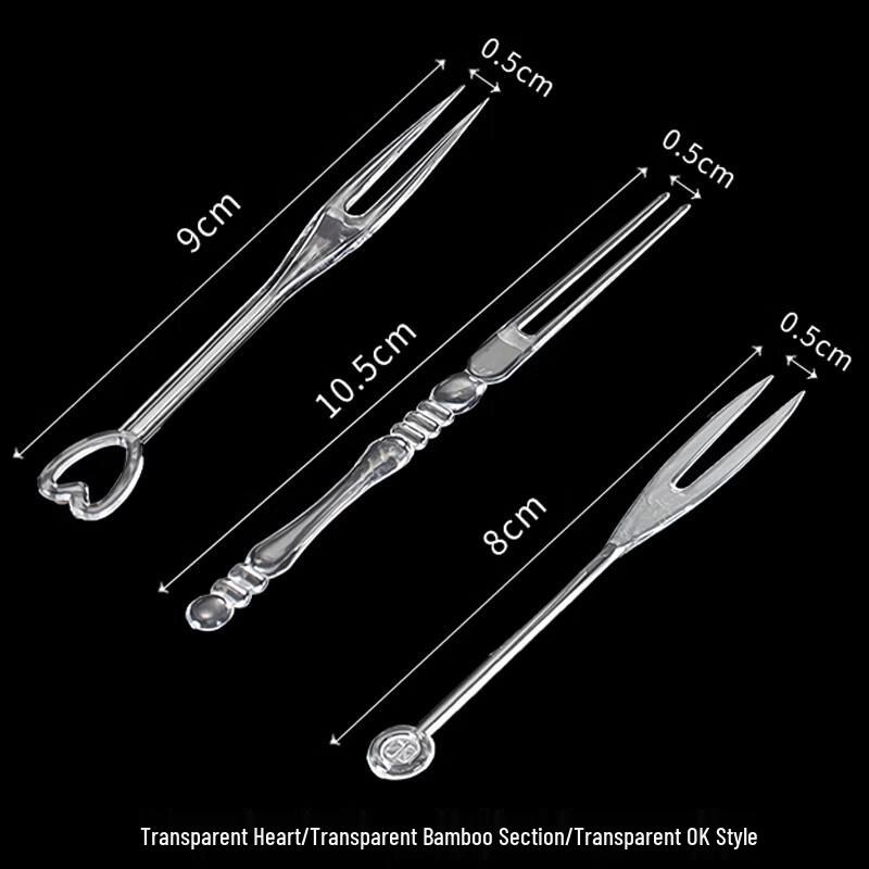 Homeglen Disposable Plastic Fruit Forks