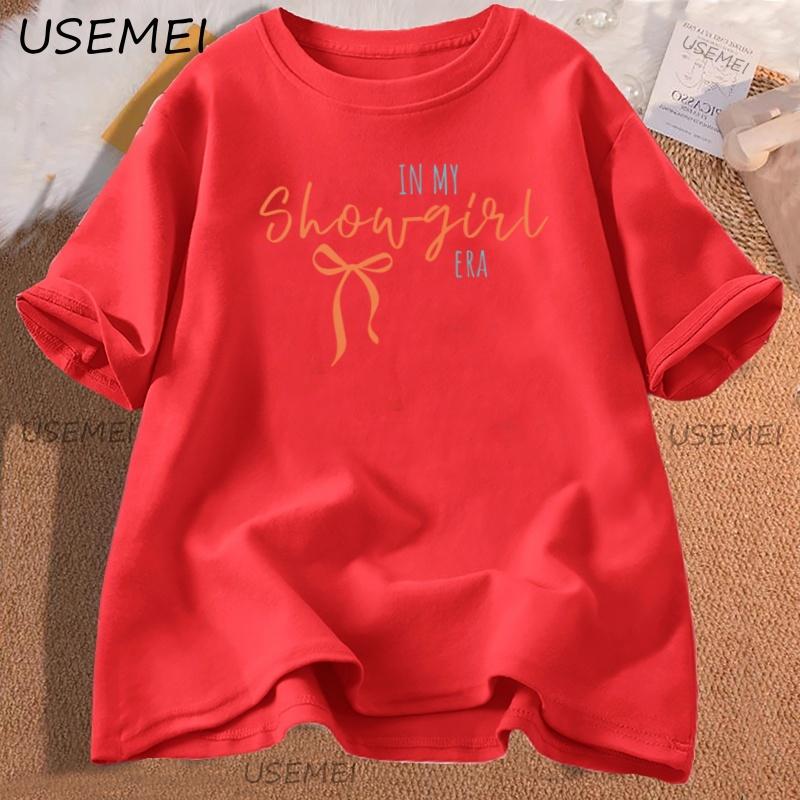 

In My Showgirl Era T Shirt Women Ladies Graphic T Shirts Casual Cotton Short Sleeve Tshirt Concert Music Tshirt Clothes S