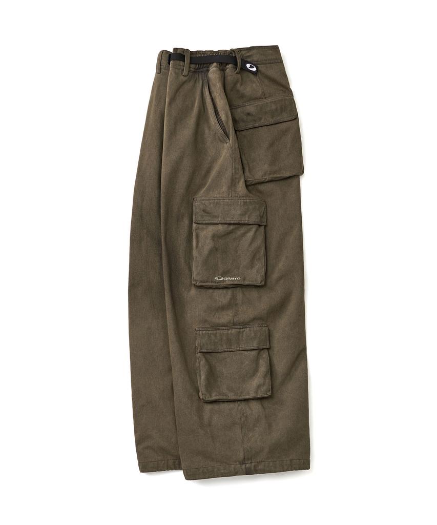DIMITO Denim Multi Cargo Pants (Wide Fit Lv.2) Dw Brown