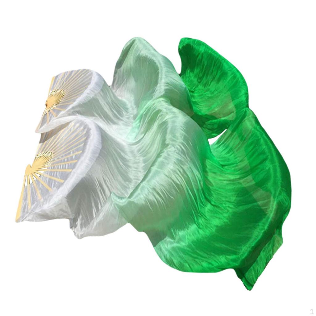 1.80m Long Silk Belly Dance Fan for Stage Performance Costume Accessories