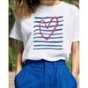 Western Style Fashion Casual Loose round Neck Print Short sleeve T-shirt Top Printed Cotton T-shirt