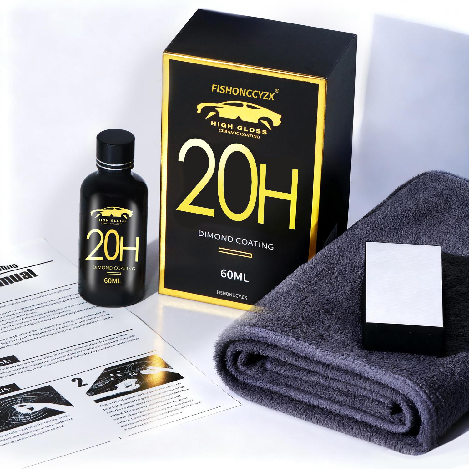 

20H Car Nano Diamond Coating 60ml Car Accessories Detailing Scratch Resistant Super Hydrophobic Anti-Uv Anti-Frost Anti-Fouling