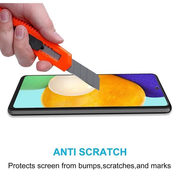 Coque de protection - BOOLING - pour Samsung Galaxy A52 - Silicone - Verre Trempé - Noir Transparent - avec 2 Verres Trempés