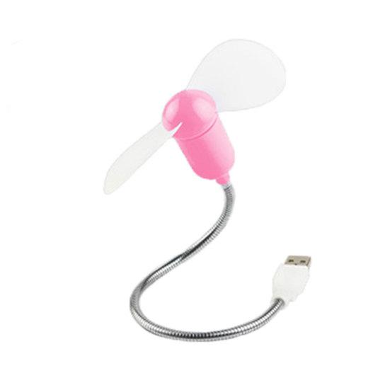 

Портативный гибкий мини USB вентилятор-охладитель на гибкой ножке для ПК, ноутбука, компьютера розовый