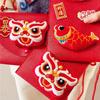 Cross Body PU Leather Red Envelope Tassel Lion Dance New Year Money Envelope  Celebration Party