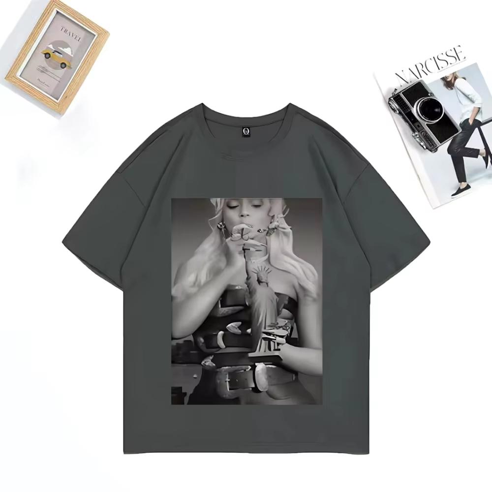 Men's 100%Cotton Shirt Y2k CARTER TOUR Graphic O-neck Summer Hip Hop High Quality Oversized Tshirt