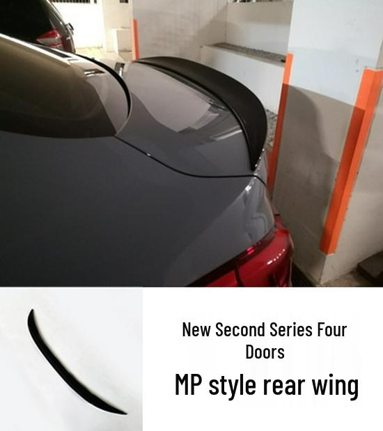 Compatible with 2023 BMW 2 Series F44: Front Lip, Rear Diffuser, Tail Wing, Side Skirts, Night Black Grille Body Kit 225 Fan.
