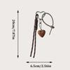 Fashionable Heart Leather Rope Bow Y2K Handmade Bag Pendant Ornaments Gifts