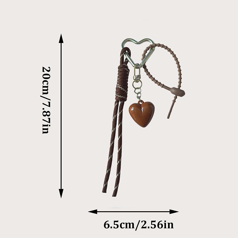 Fashionable Heart Leather Rope Bow Y2K Handmade Bag Pendant Ornaments Gifts