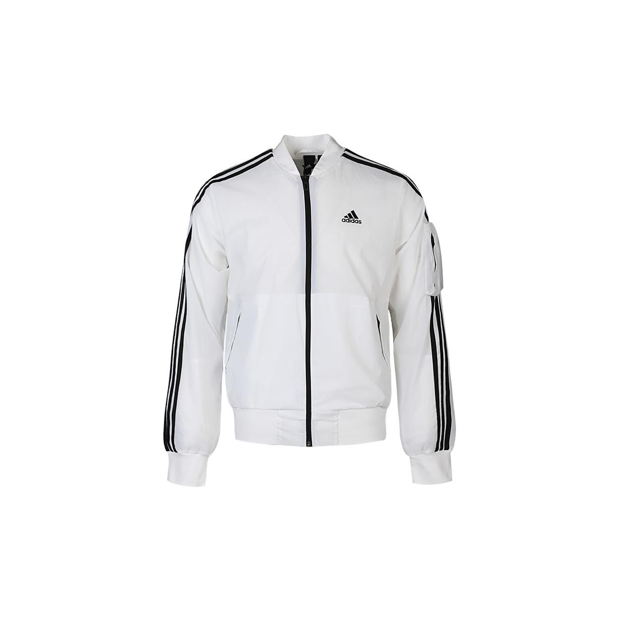 Men s adidas MH JKT BOMB 3S Woven White Jacket GH4803 M