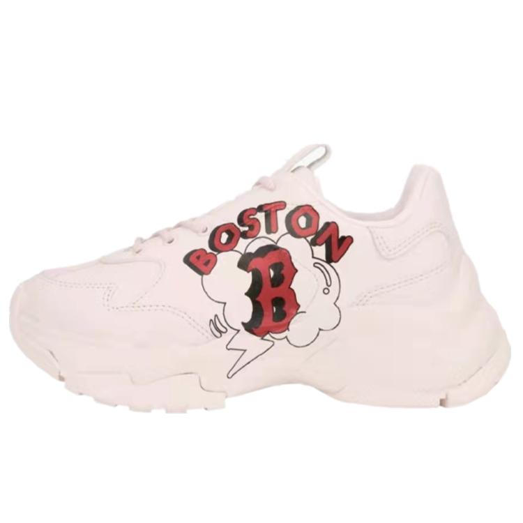 New MLB Big Ball Chunky Boston Red Sox Cushioning Anti Slip And Wear Resistant Low Top Chunky Sneakers Unisex Pink 32SHCL111-43P